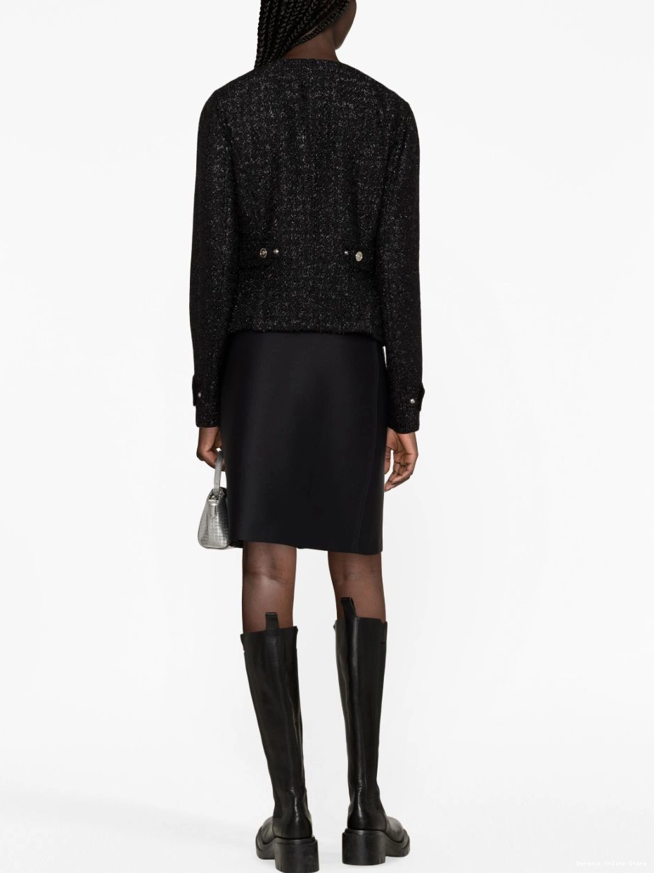 Affordable Versace jacket tweed Head Women single-breasted Medusa 0817